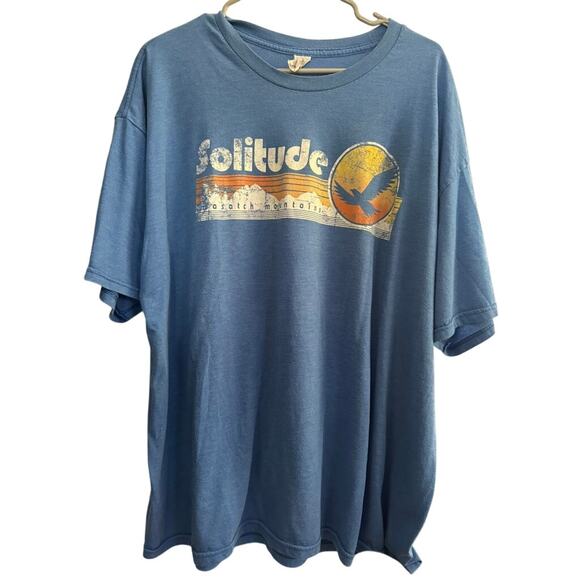 Vintage Style Solitude Wasatch Mountains Graphic Tee Blue 2XL Spectra USA - Picture 1 of 3